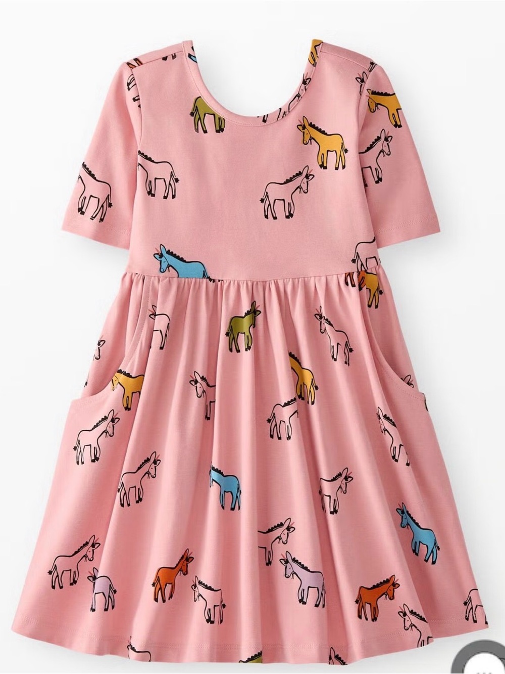 Hanna Andersson Pink Unicorn-Print Skater Dress